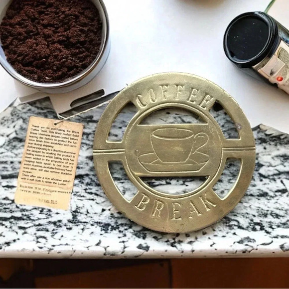 Vintage Other - Vintage Brass Coffee Trivet
